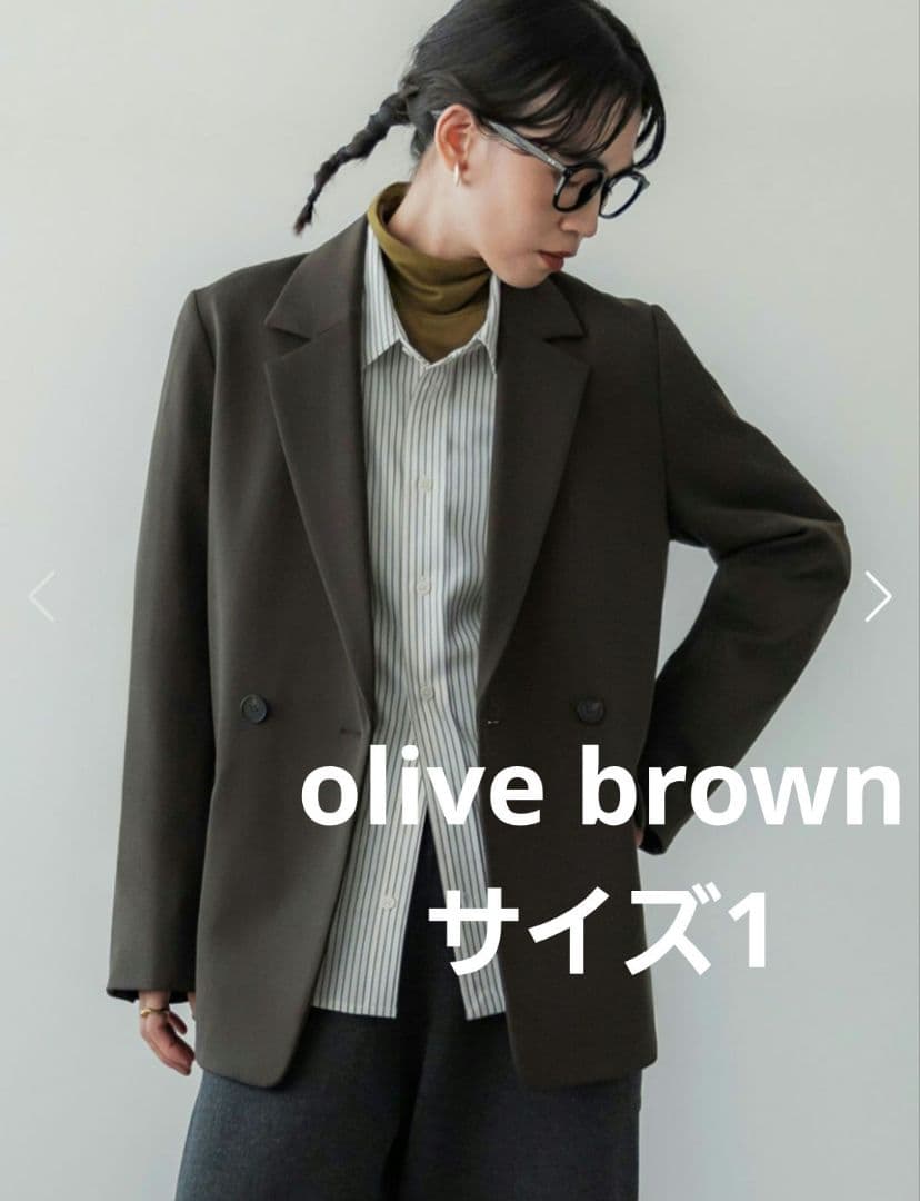 crewre ダブルテーラードジャケット olive brown サイズ1