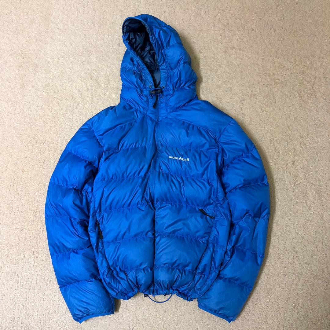 00s Y2K mont-bell ライトアルパインダウン パーカ L ブルー