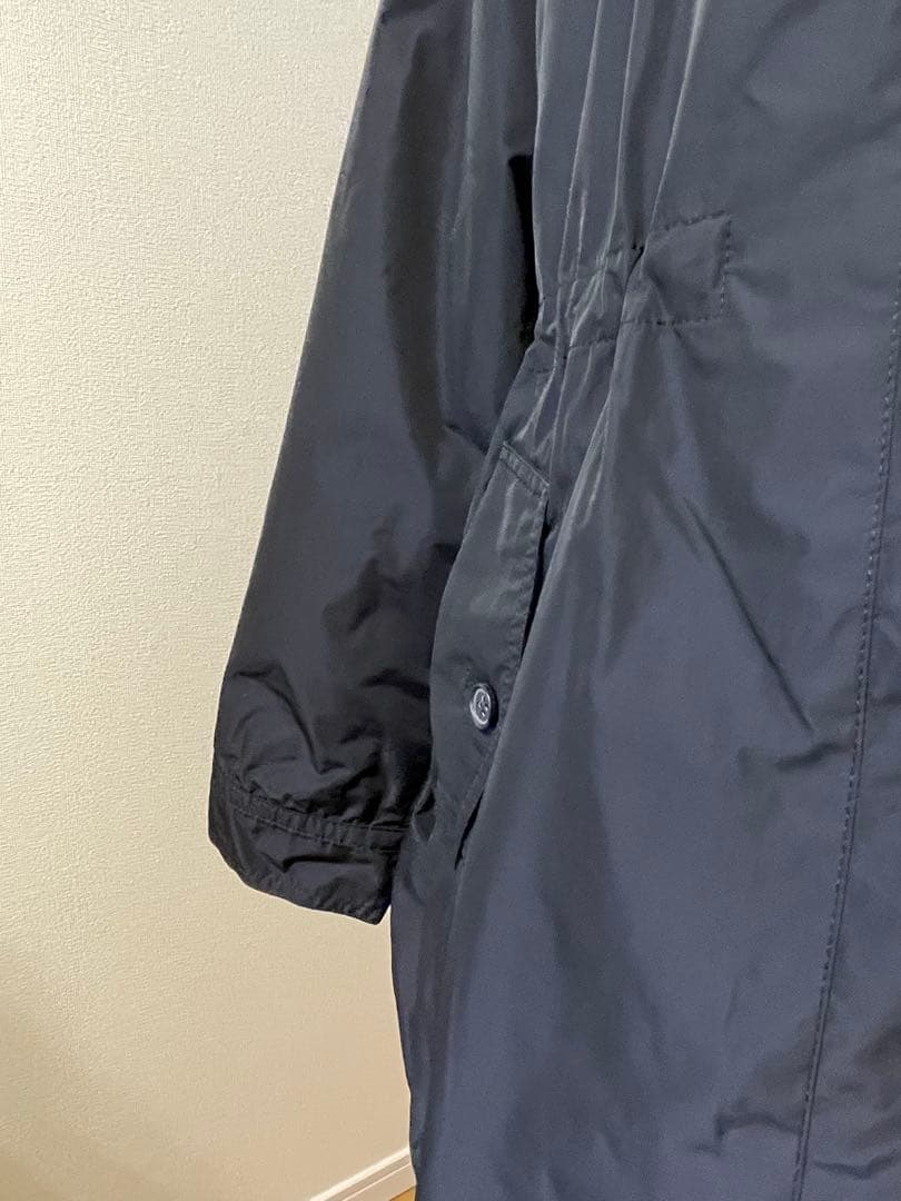 23区　ブラックファー付きネイビーモッズコート　50サイズ