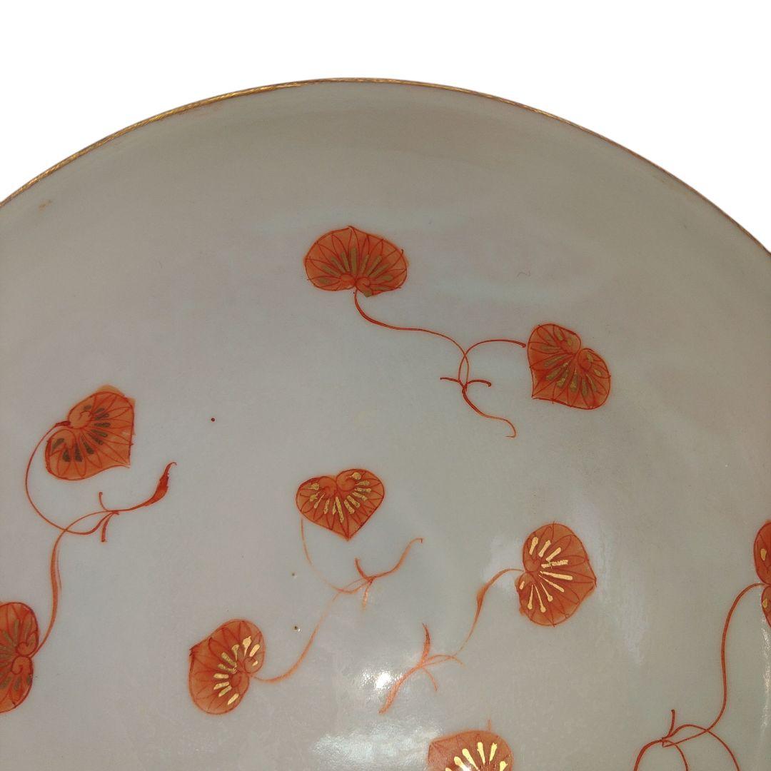 横浜　日光造 名工加藤湖三郎 金彩 卵殻手　 鳳凰唐草紋図鉢　明治美術　骨董品