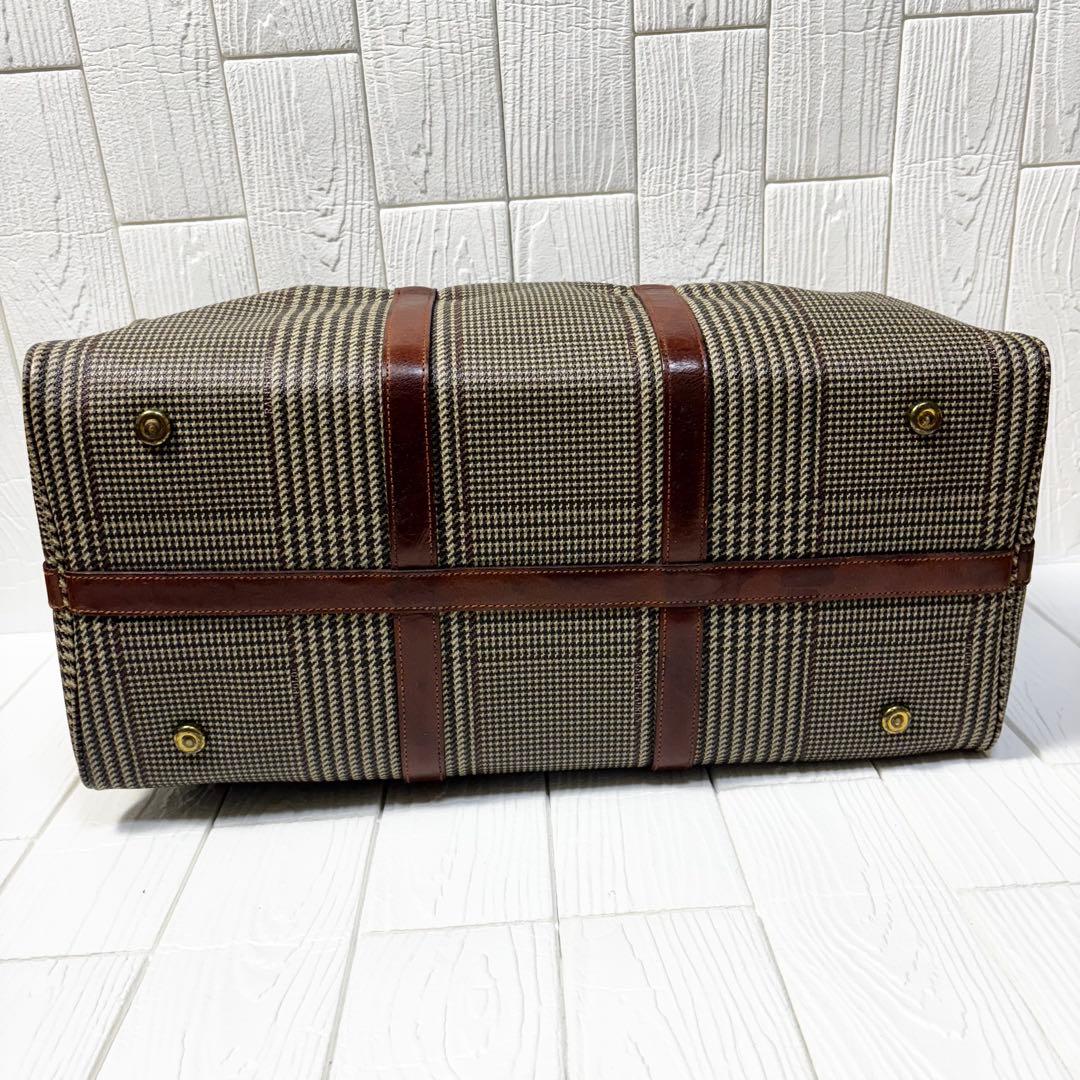 ポロラルフローレン 千鳥格子 ボストンバッグ 2way PVC レザー　大容量