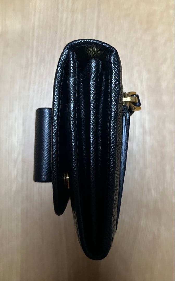 ☆美品☆ PRADA 長財布 リボン1MH132 サフィアーノ ブラック