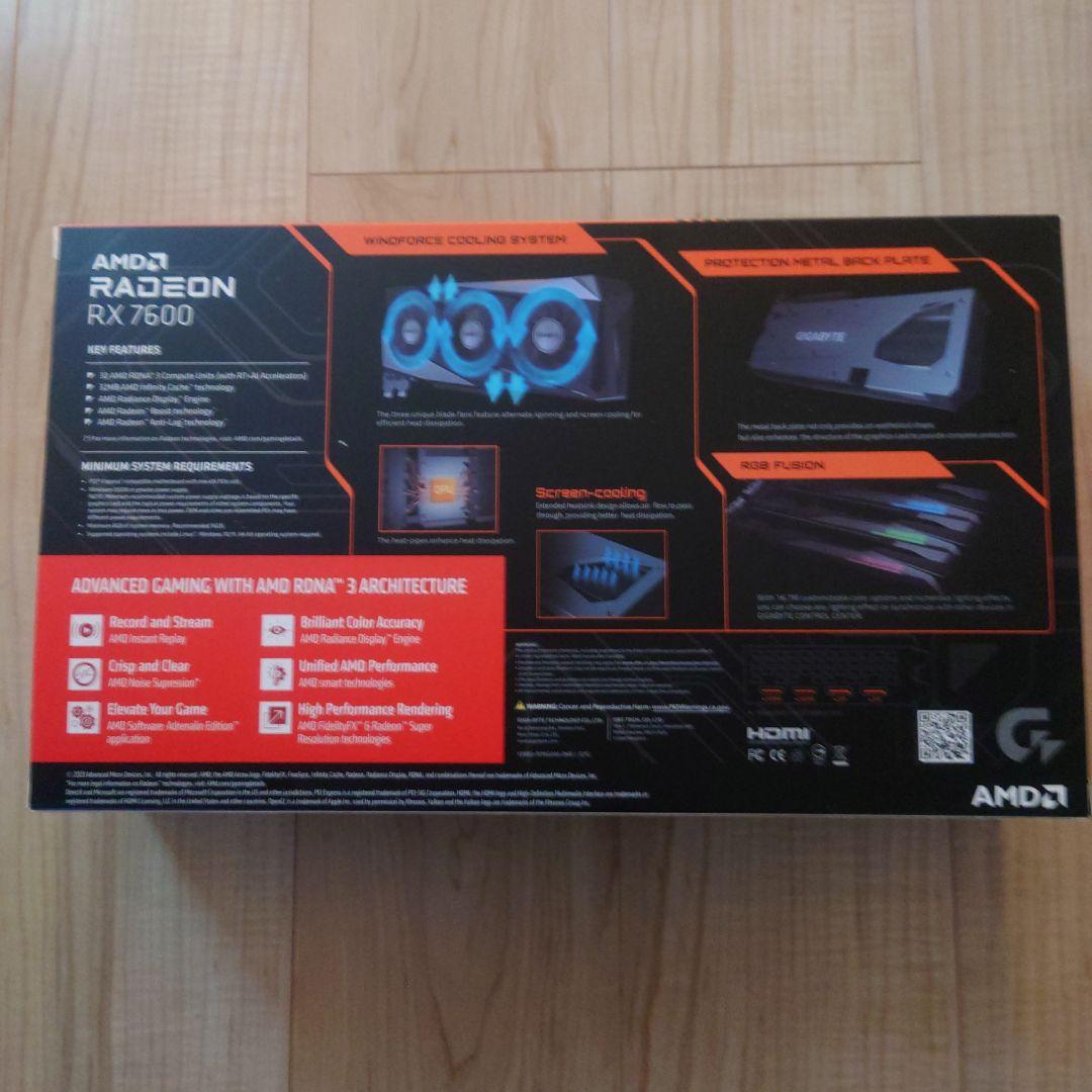 グラフィックボード・グラボ・ビデオカード GIGABYTE Radeon RX 7600 8GB