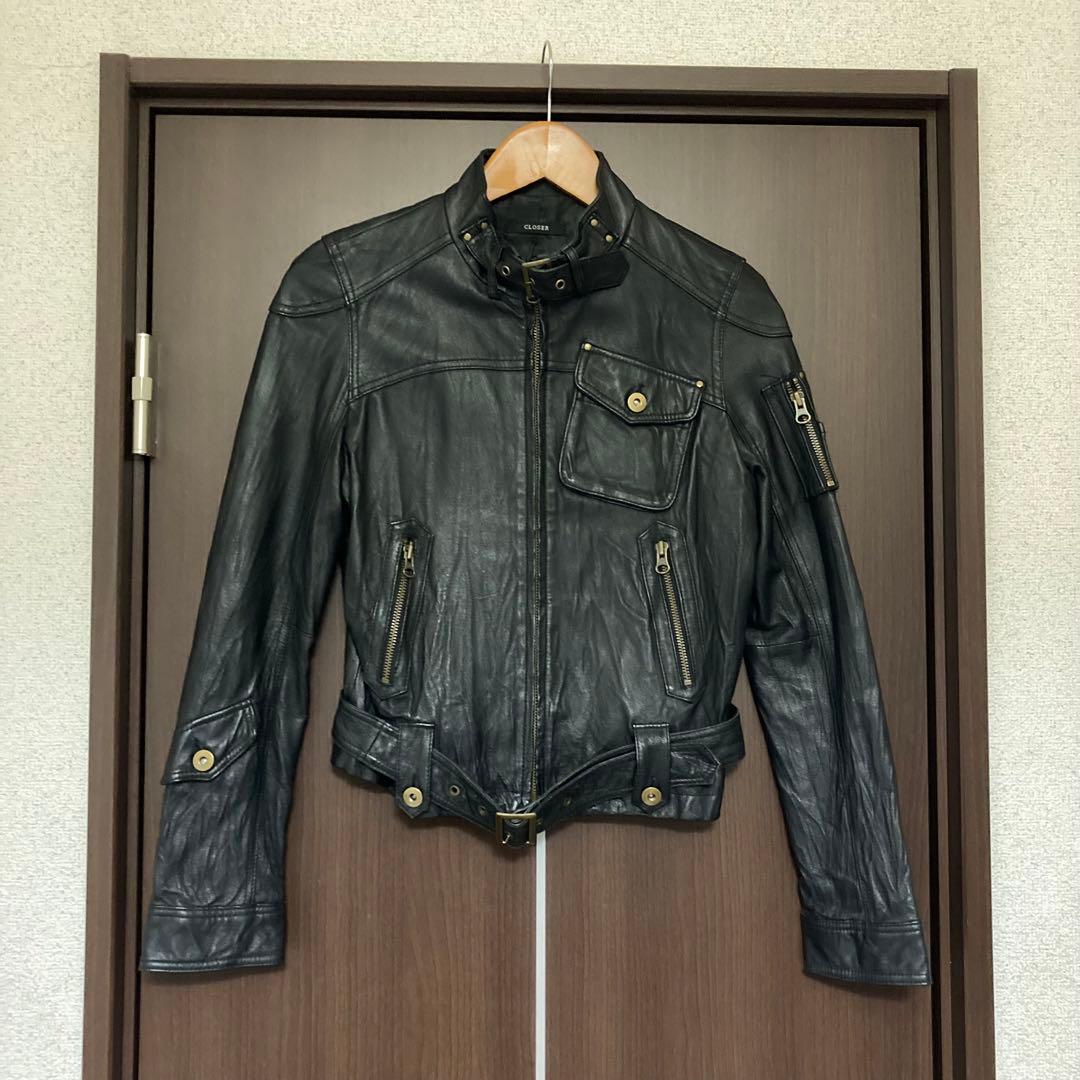 y2k 00s archive レザーガスマスクジャケット S 美品