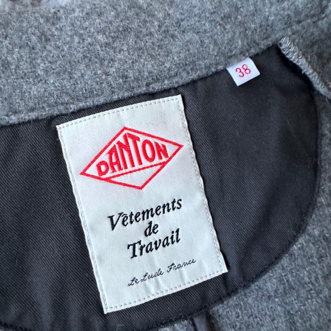 DANTON ウールモッサ コート サイズ38 ライトグレー Mサイズ ダントン