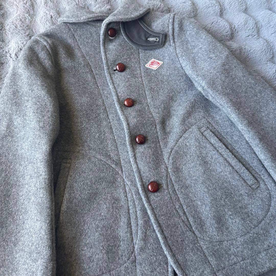 DANTON ウールモッサ コート サイズ38 ライトグレー Mサイズ ダントン
