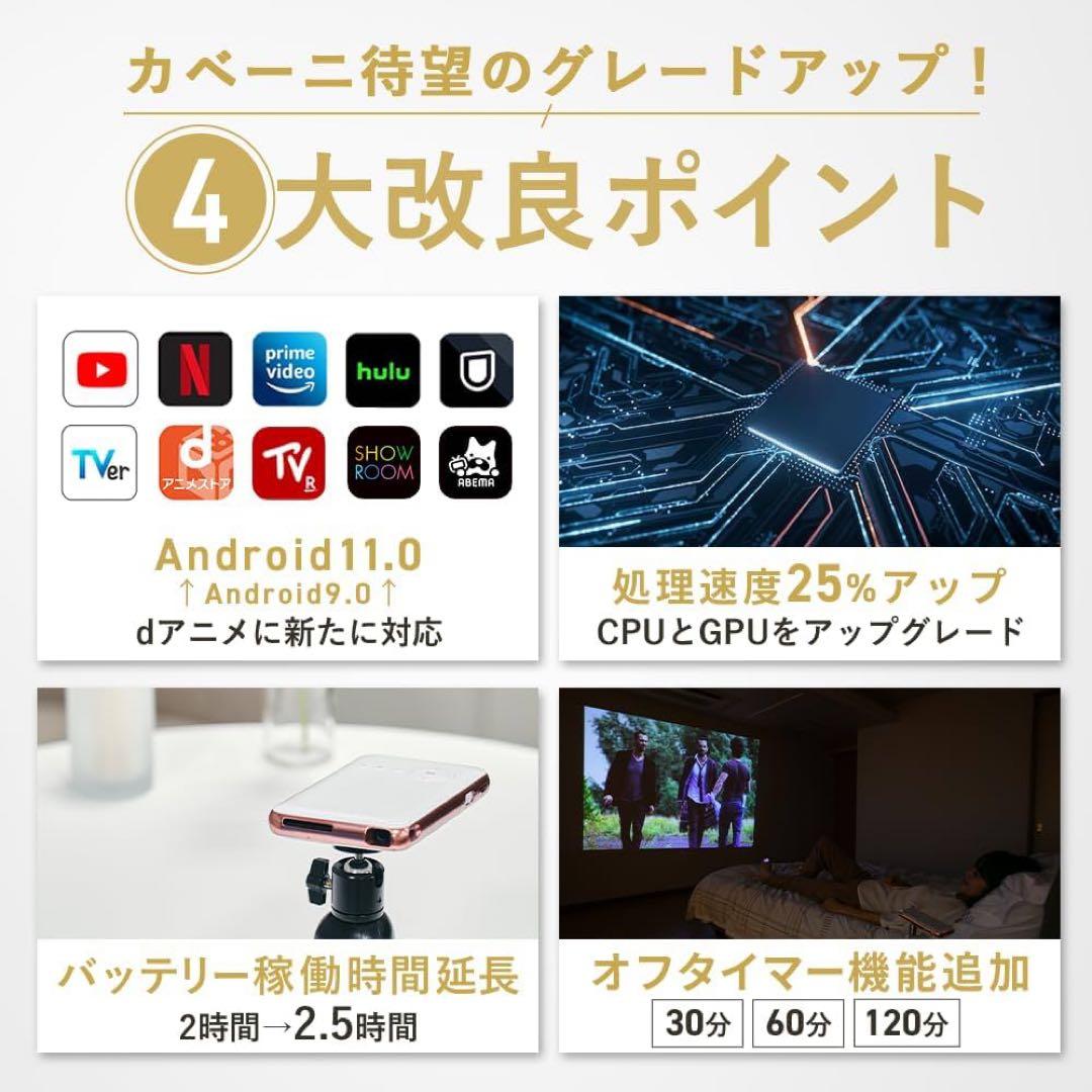 スマホ型プロジェクター KABENI（カベーニ） ローズゴールド