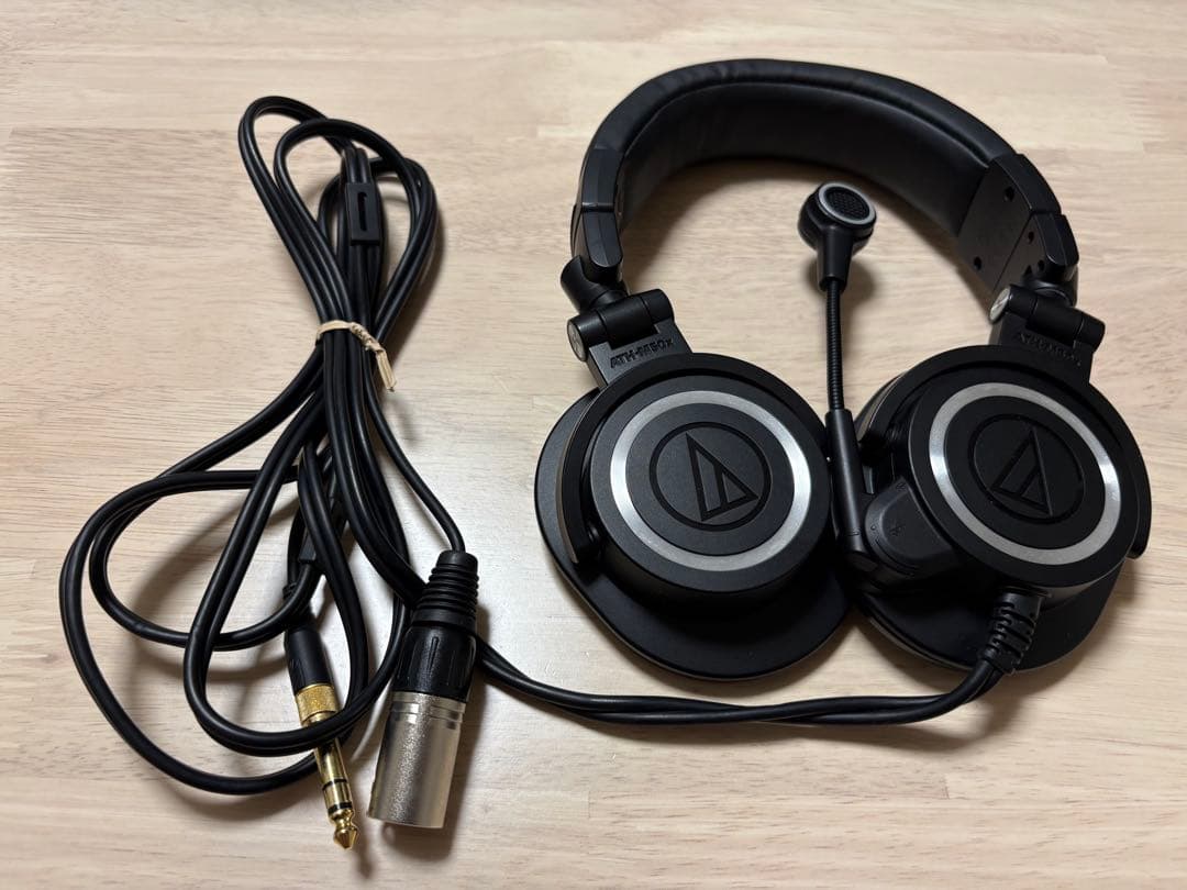 Audio-Technica ATH-M50x 有線ヘッドセット+イヤーパッド付