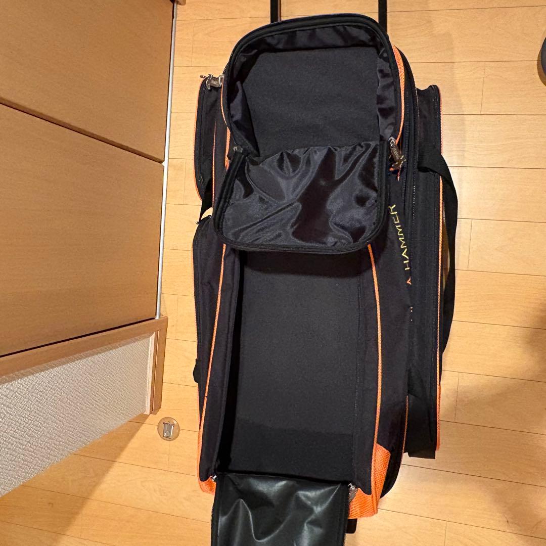 HAMMER ボウリング用バッグ 黒とオレンジ 3個入りバッグ