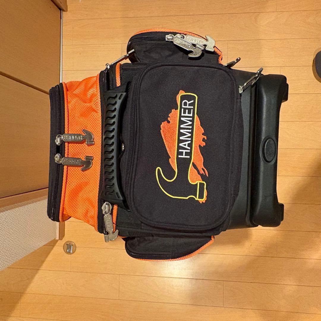 HAMMER ボウリング用バッグ 黒とオレンジ 3個入りバッグ