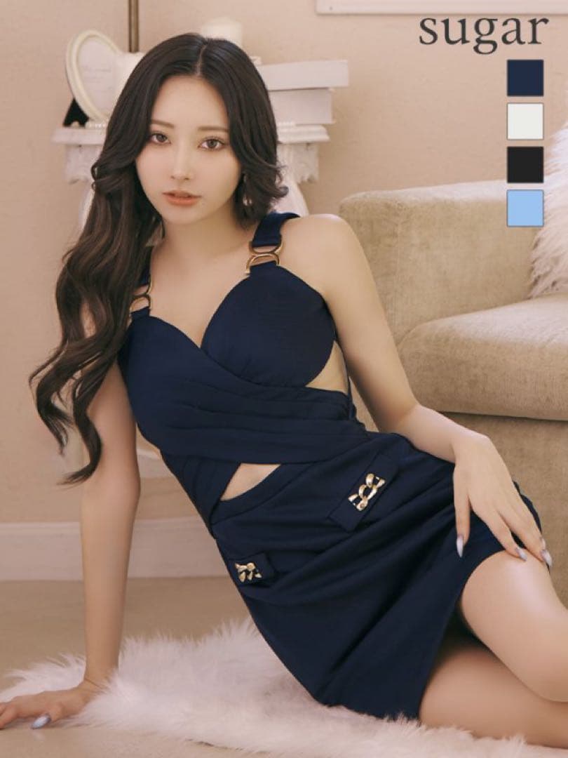 sugar ネイビー　オリジナルカラー キャバドレス