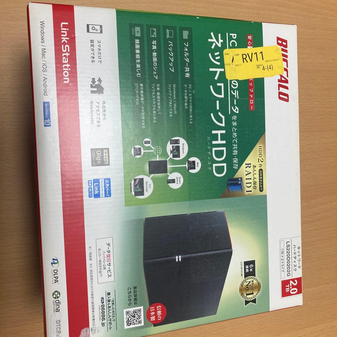 BUFFALO LS220D0202G NAS ブラック