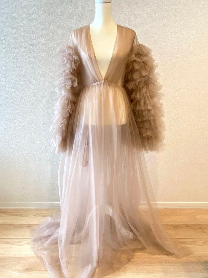 【恵美子さん専用】ふんわりチュールロングドレス 撮影衣装 ウェディングフォト
