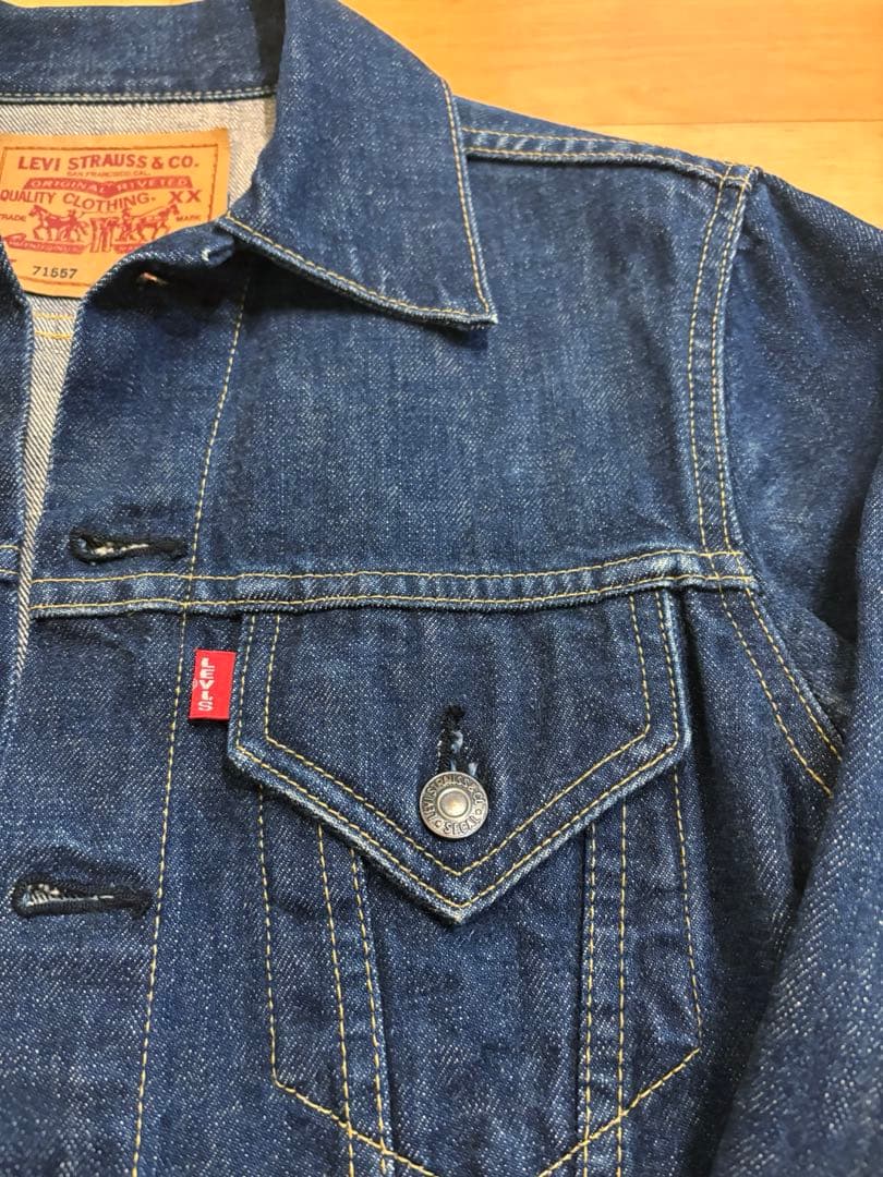 【美品】90s 日本製 LEVI'S 71557 濃紺 デニム3rd 復刻