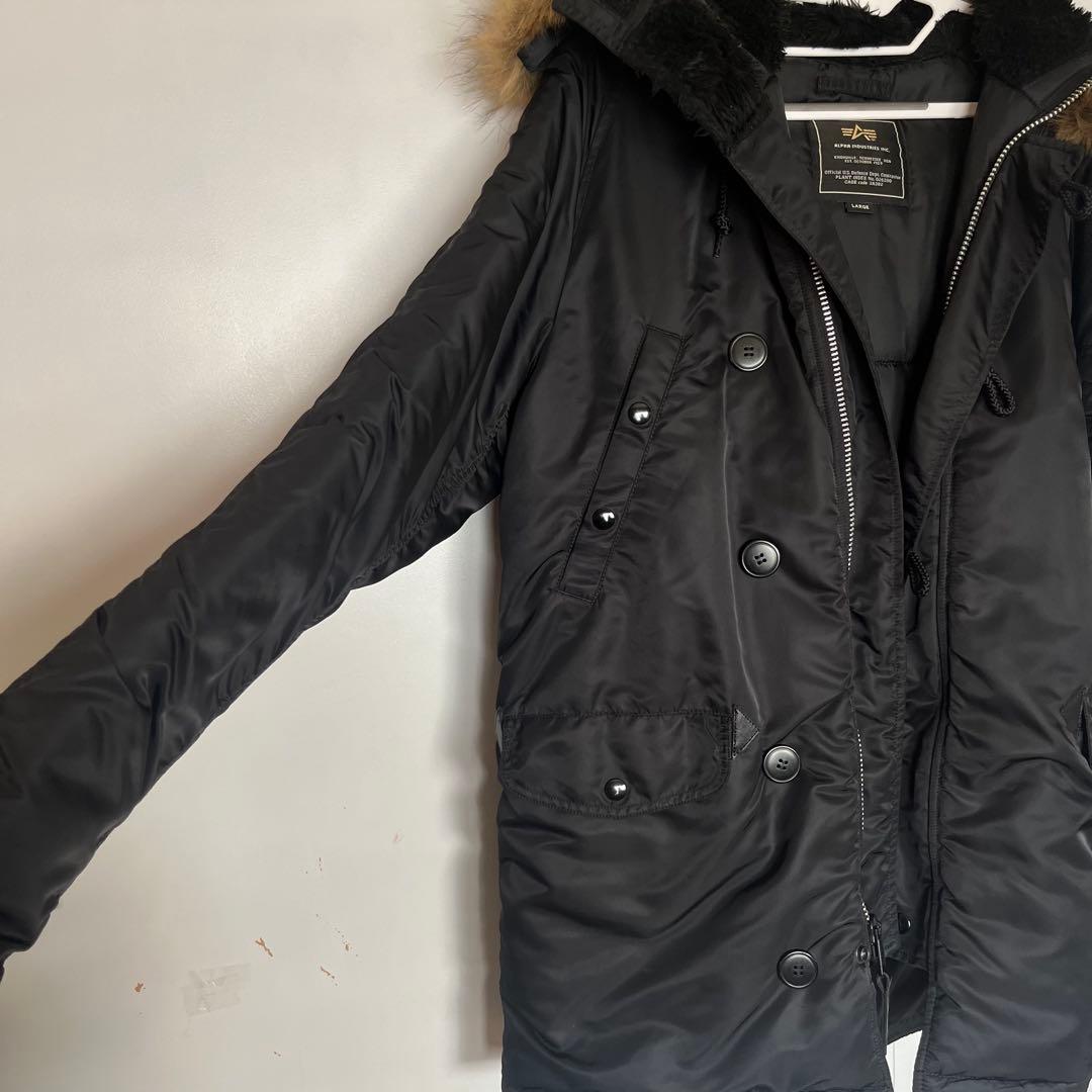 アルファインダストリー N3B ブラック L ミリタリー フライトジャケット