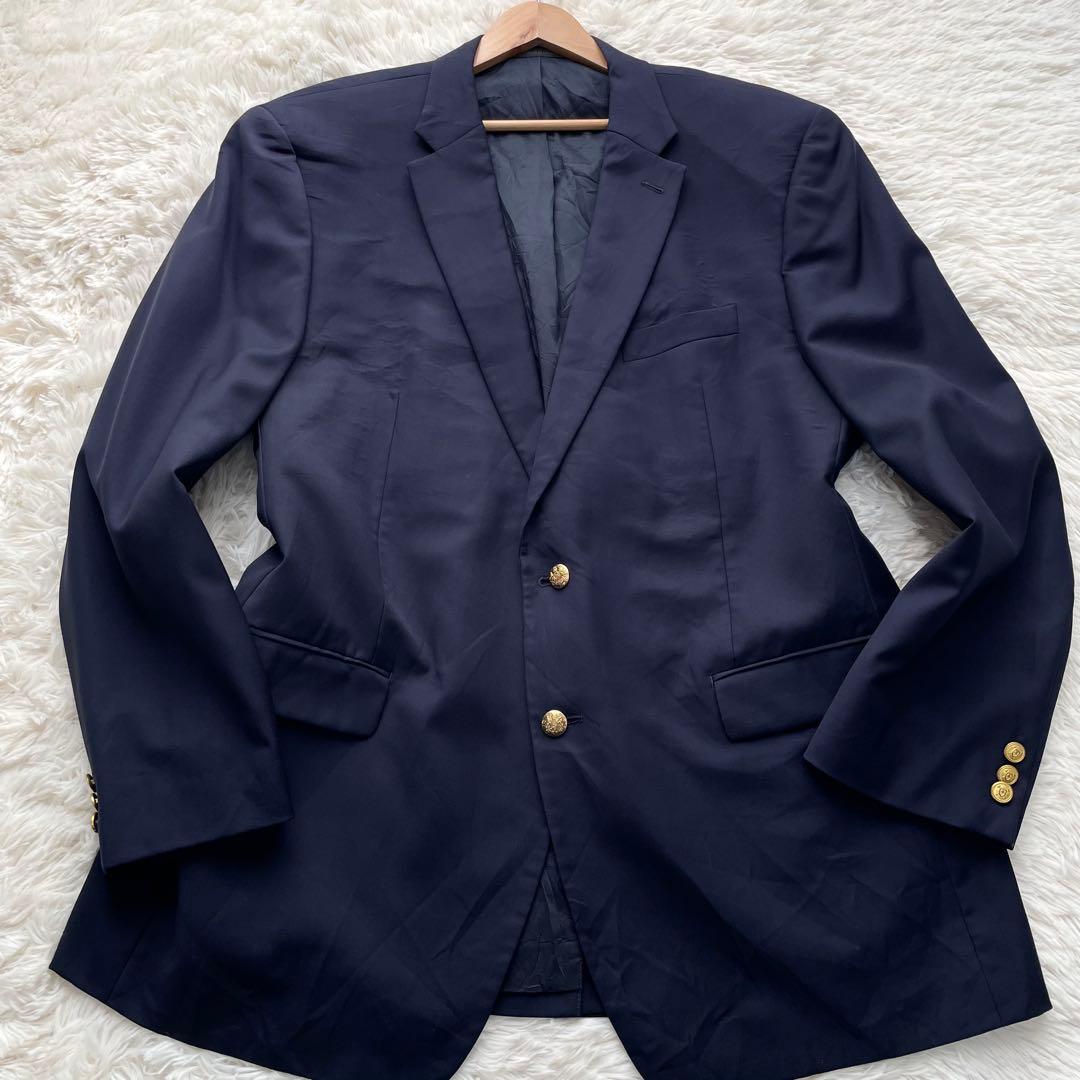 特大XXLサイズ相当✨ラルフローレン　テーラードジャケット　紺ブレ　金ボタン