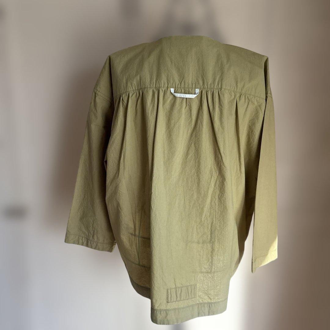 快晴堂　　カーキ ノーカラージャケット Fサイズ