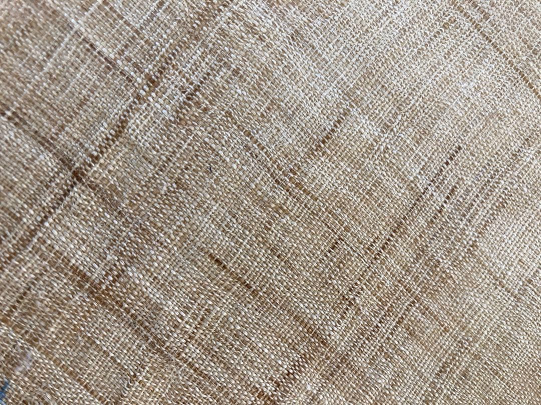 麻暖簾　のれん　手績み手織り　藍染　絞り染め