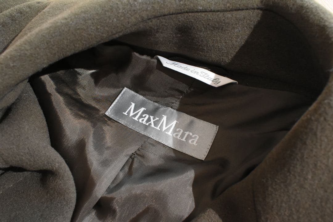 【MaxMara/マックスマーラ】白タグ ウールコート　カーキ