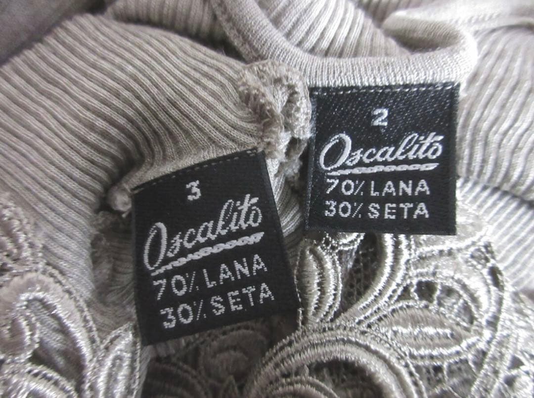 オルカリート Oscalito ニット アンサンブル リブ ウール シルク