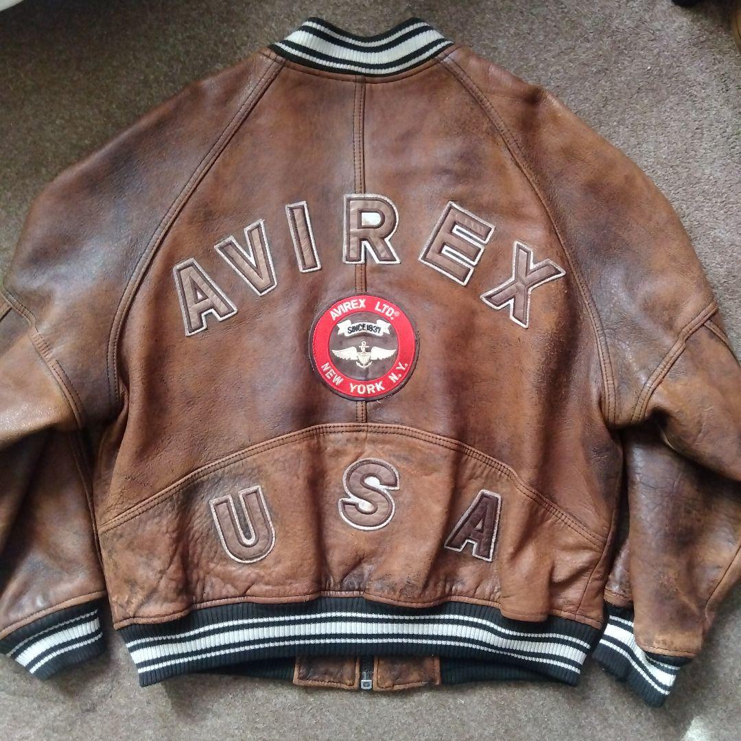 Sサイズ 90's AVIREX アヴィレックス レザー ジャケット 革ジャン