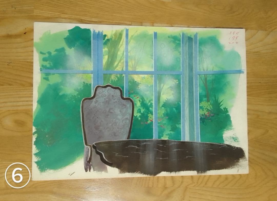 セル画の直筆背景画　12点