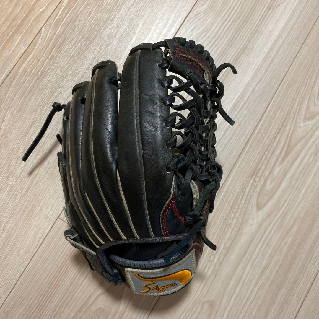 スラッガー 少年軟式グローブ 黒　湯揉み済み