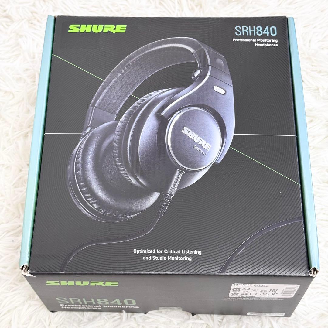 美品 SHURE SRH840-BK-A モニター用 ヘッドホン