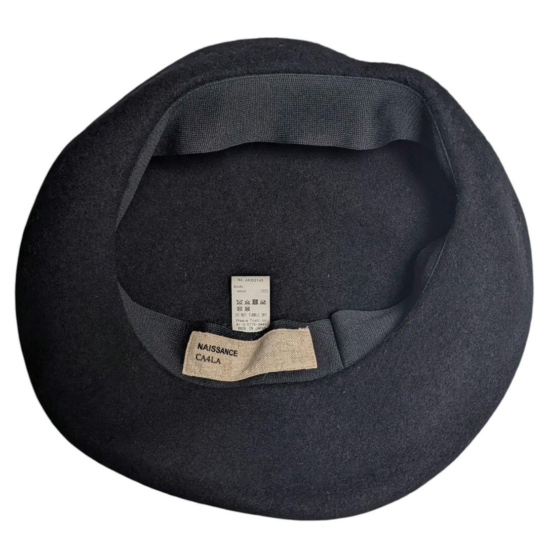 【美品】NAISSANCE × CA4LA ウールビッグベレー帽 黒 熊谷隆志