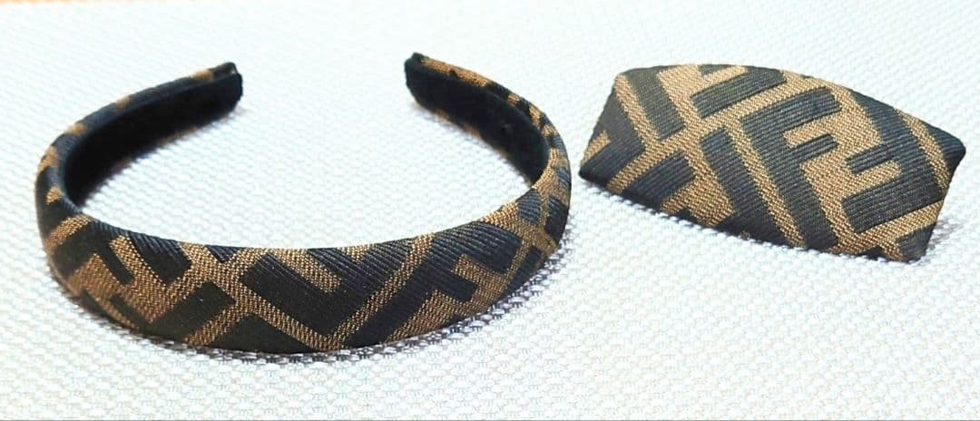 FENDI カチューシャ＆バレッタセット　ズッカ柄