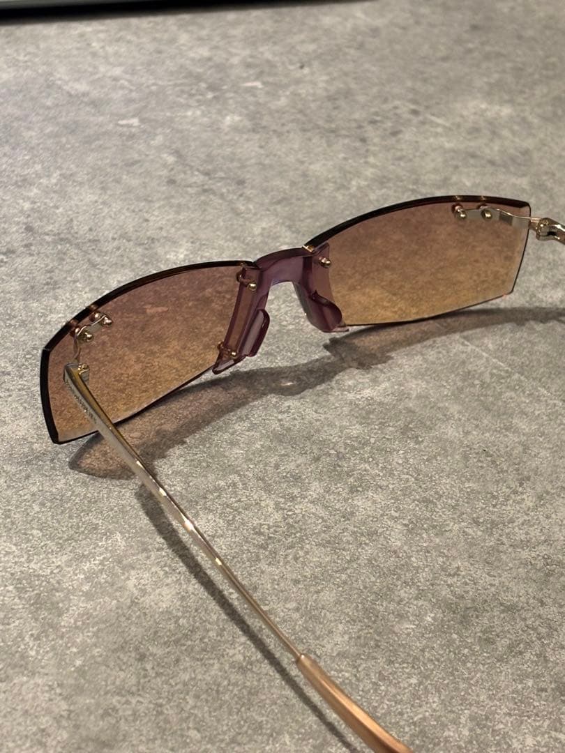 jean paul gaultier 90sリムレスサングラス スクエアシェイプ