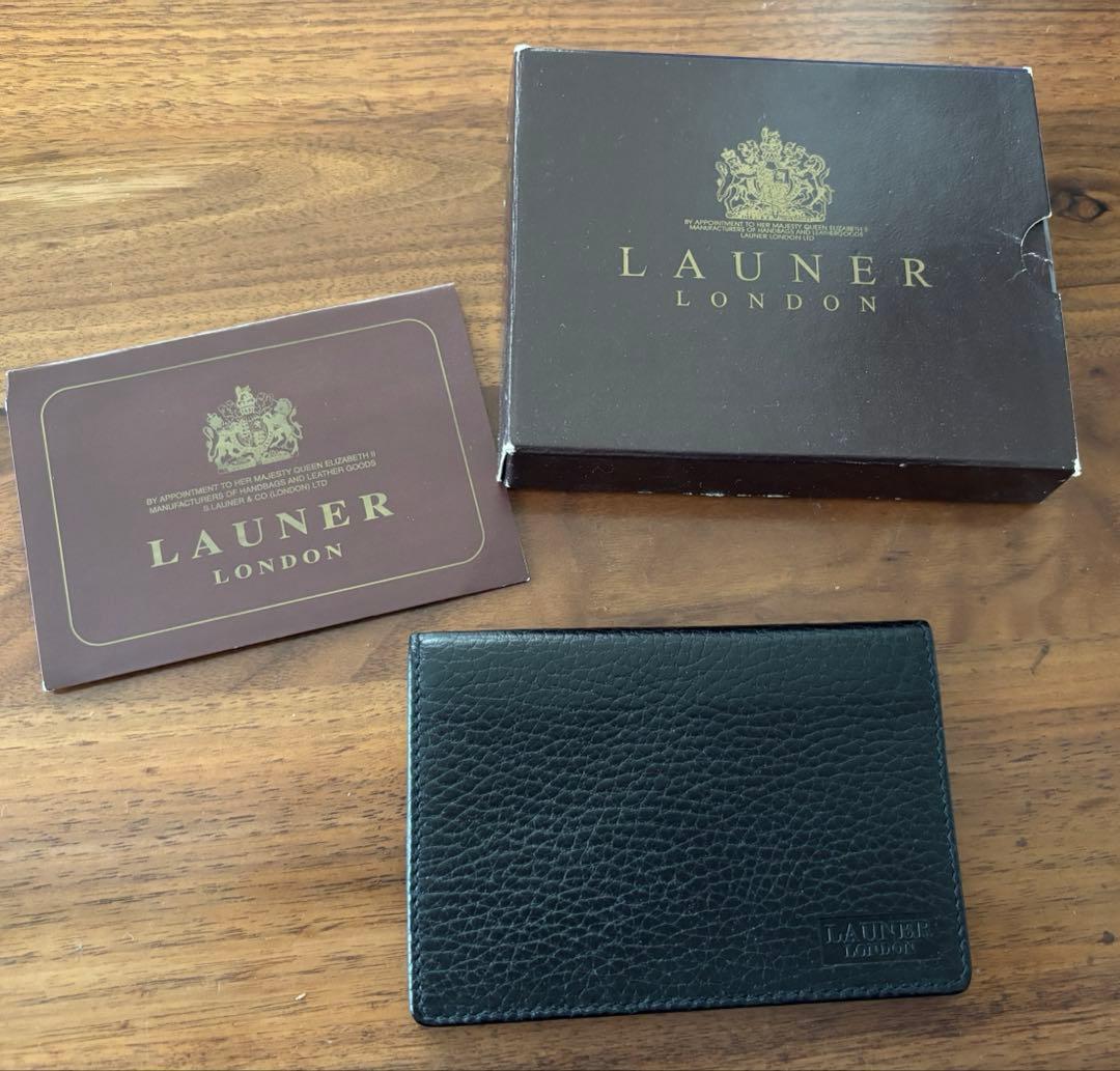 LAUNER ブラック 名刺入れ レザー