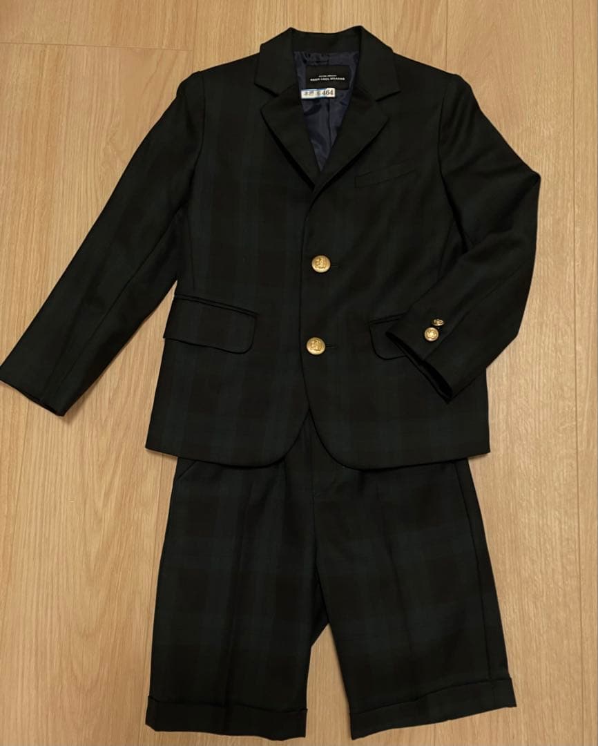 GREEN LABEL RELAXING ブラックウォッチ柄スーツ　120サイズ