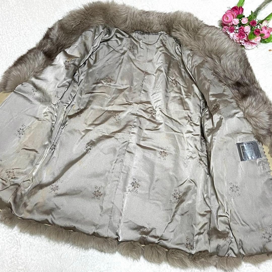 【大きいサイズ】サガフォックス 本毛皮 コート サイズXL相当 ボリューム◎