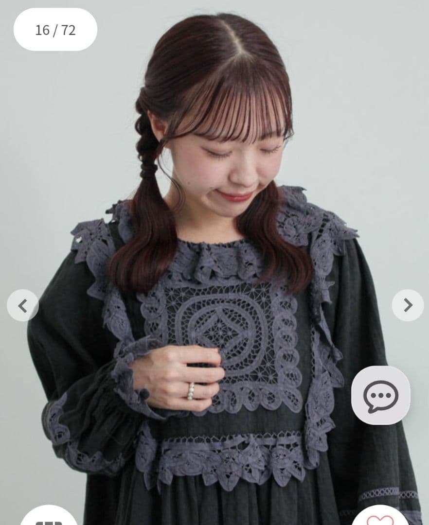 TSUHARU bySamansaMos2ツハル ドビーバテンレースワンピース