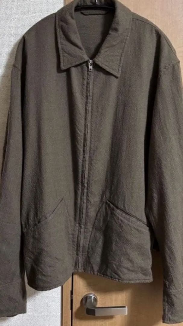 【美品】COMOLI KHAKI 縮絨ウール ジップショートジャケット コモリ