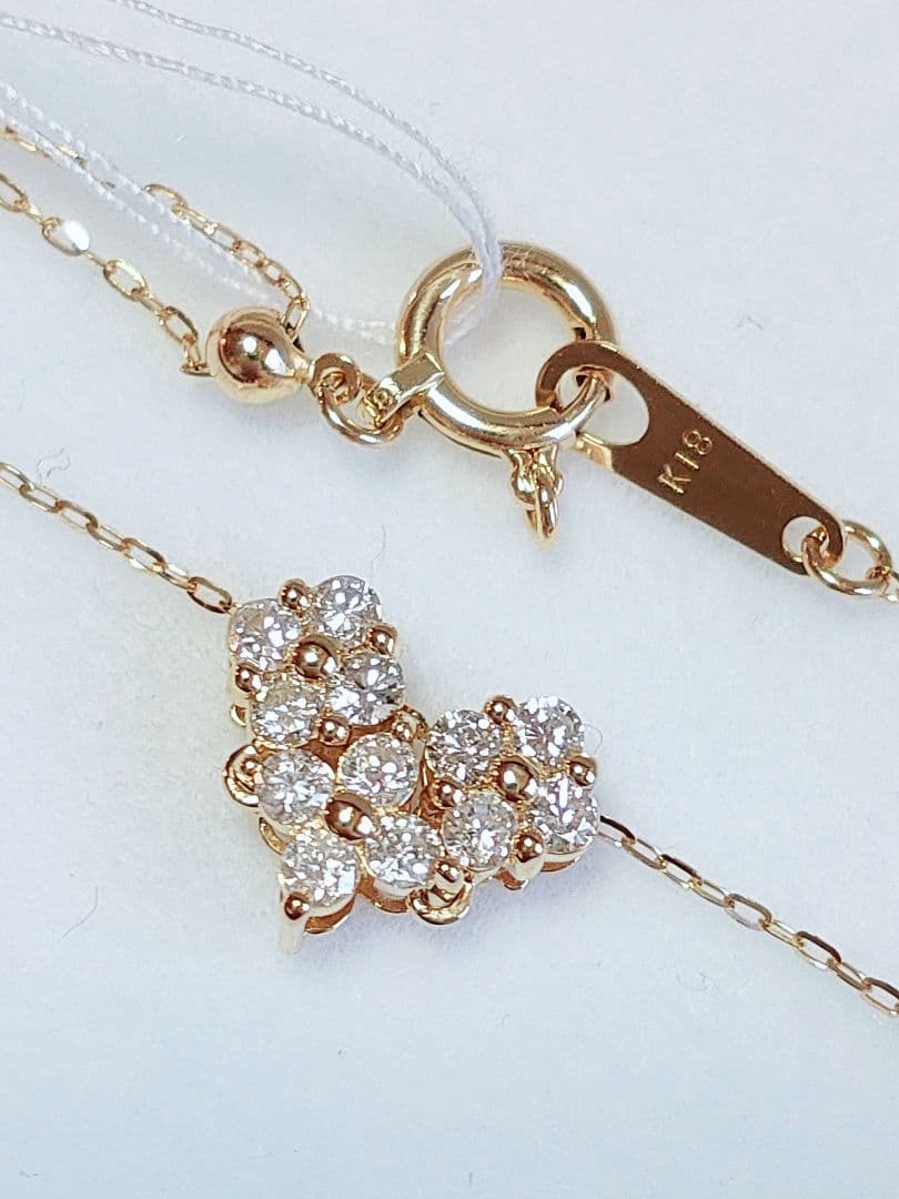 同梱 専用 新作 k18YG 天然ダイヤモンド 0.20ct 2wayネックレス
