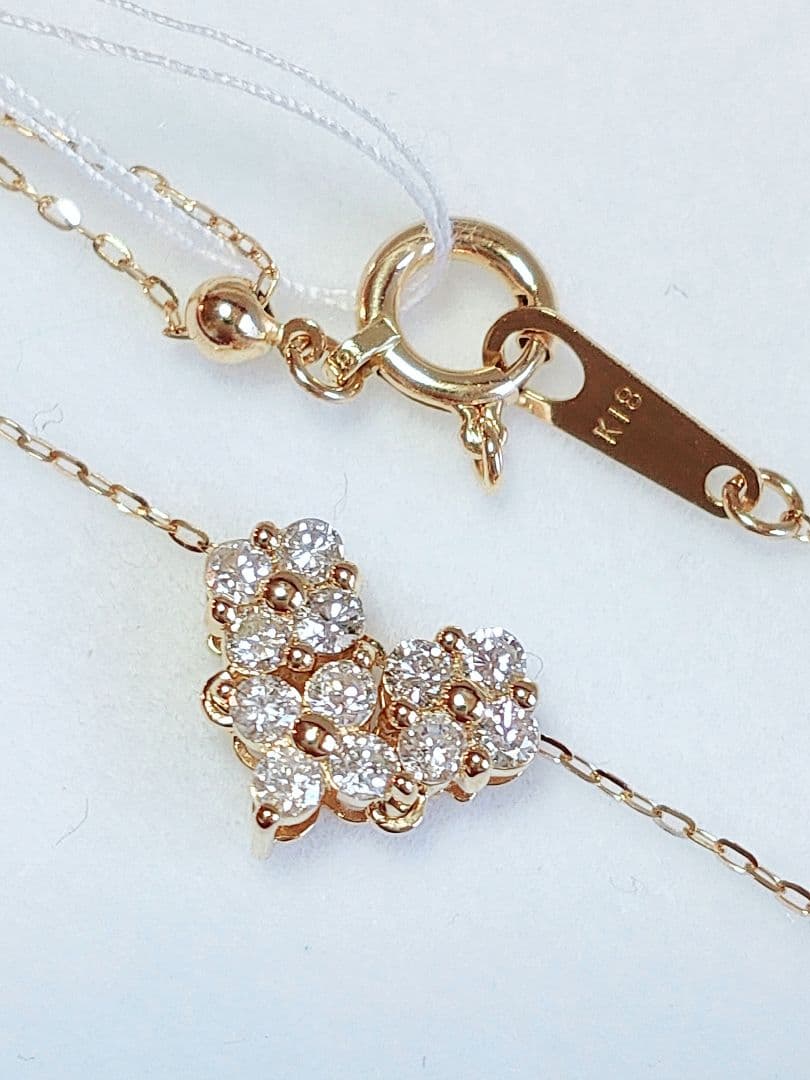 同梱 専用 新作 k18YG 天然ダイヤモンド 0.20ct 2wayネックレス