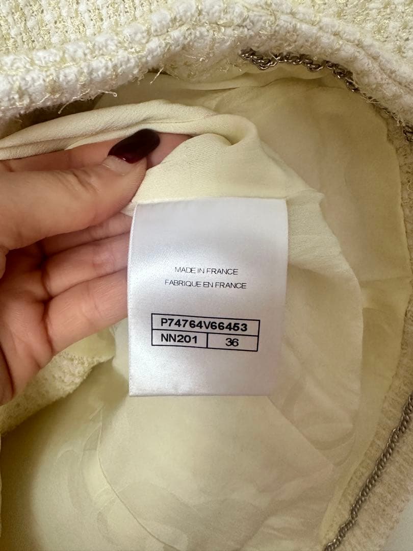 シャネル　ノーカラージャケット ホワイト　おまけ付き