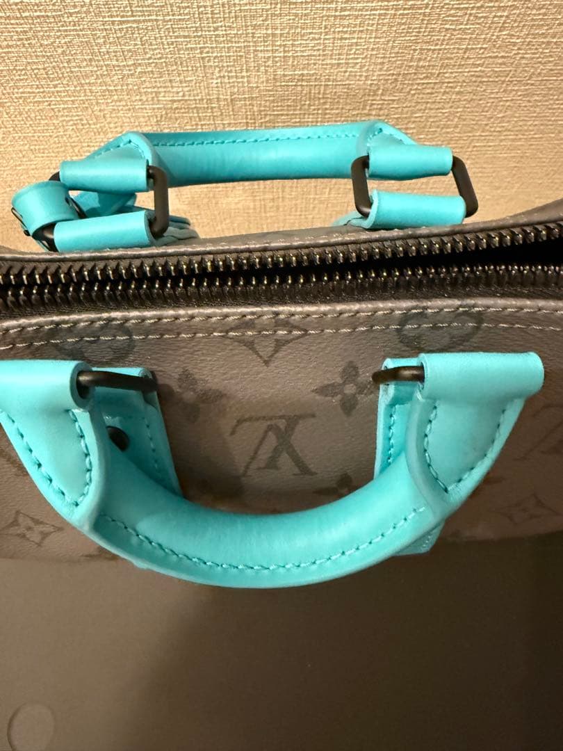 Louis Vuitton ドラムバッグ グレー/ターコイズ