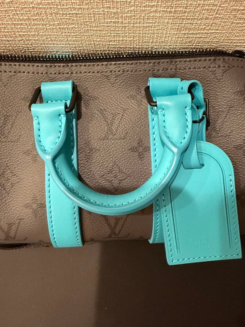 Louis Vuitton ドラムバッグ グレー/ターコイズ