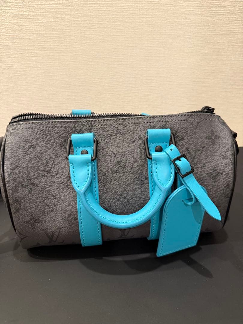 Louis Vuitton ドラムバッグ グレー/ターコイズ