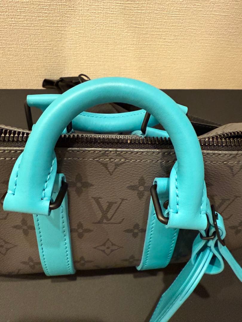 Louis Vuitton ドラムバッグ グレー/ターコイズ