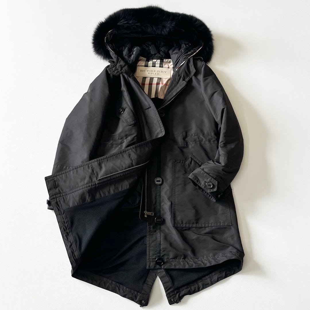 ▼極美品✨BURBERRY BRIT モッズコート ラクーンファー ライナー付