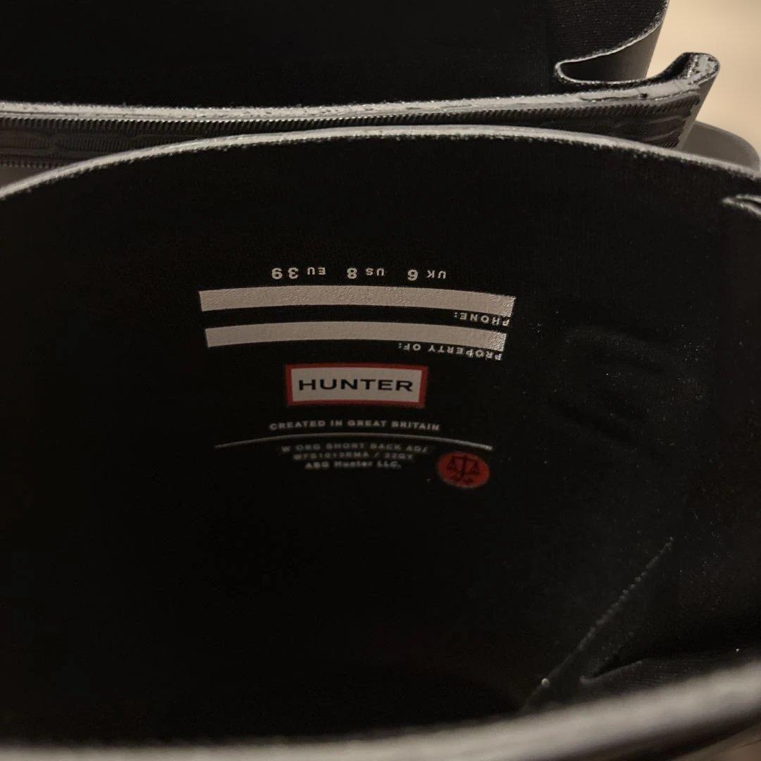 ハンター ショートバック アジャスタブル レインブーツ ブラック 25.0 cm