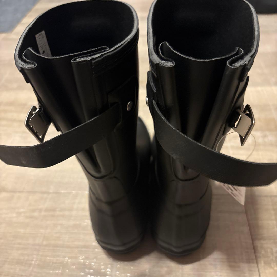 ハンター ショートバック アジャスタブル レインブーツ ブラック 25.0 cm