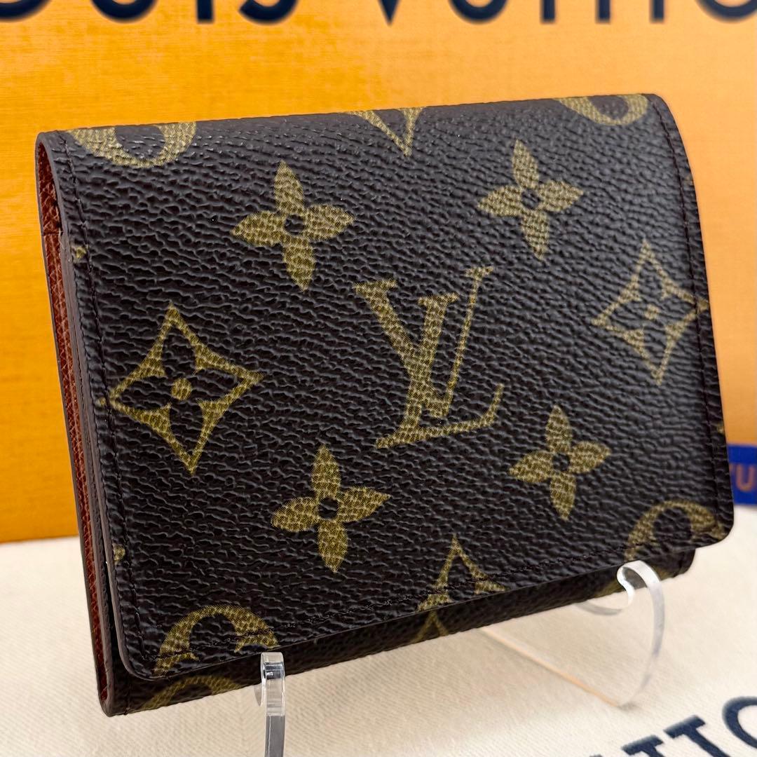美品 ルイヴィトン アンヴェロップ カルト ドゥヴィジット モノグラム 名刺入れ