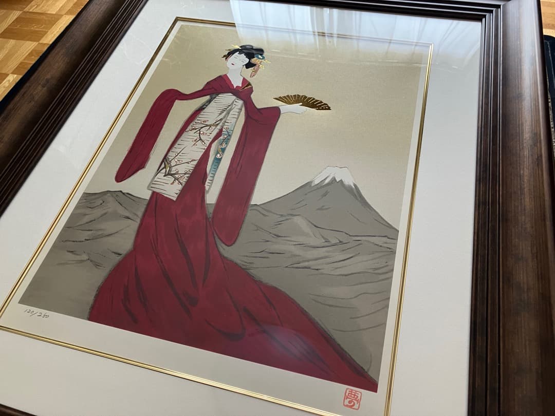 竹久夢二　「立田姫」　シルクスクリーン