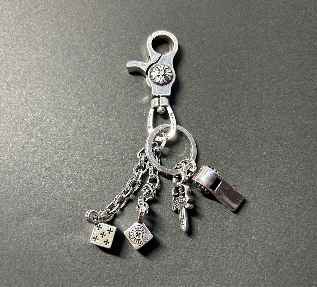 シルバー 925 クロス キーチェーン キーリング キーホルダー