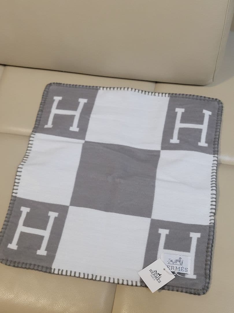 エルメス　クッションカバー　グレー　45×45　2枚セット